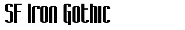 SF Iron Gothic font preview